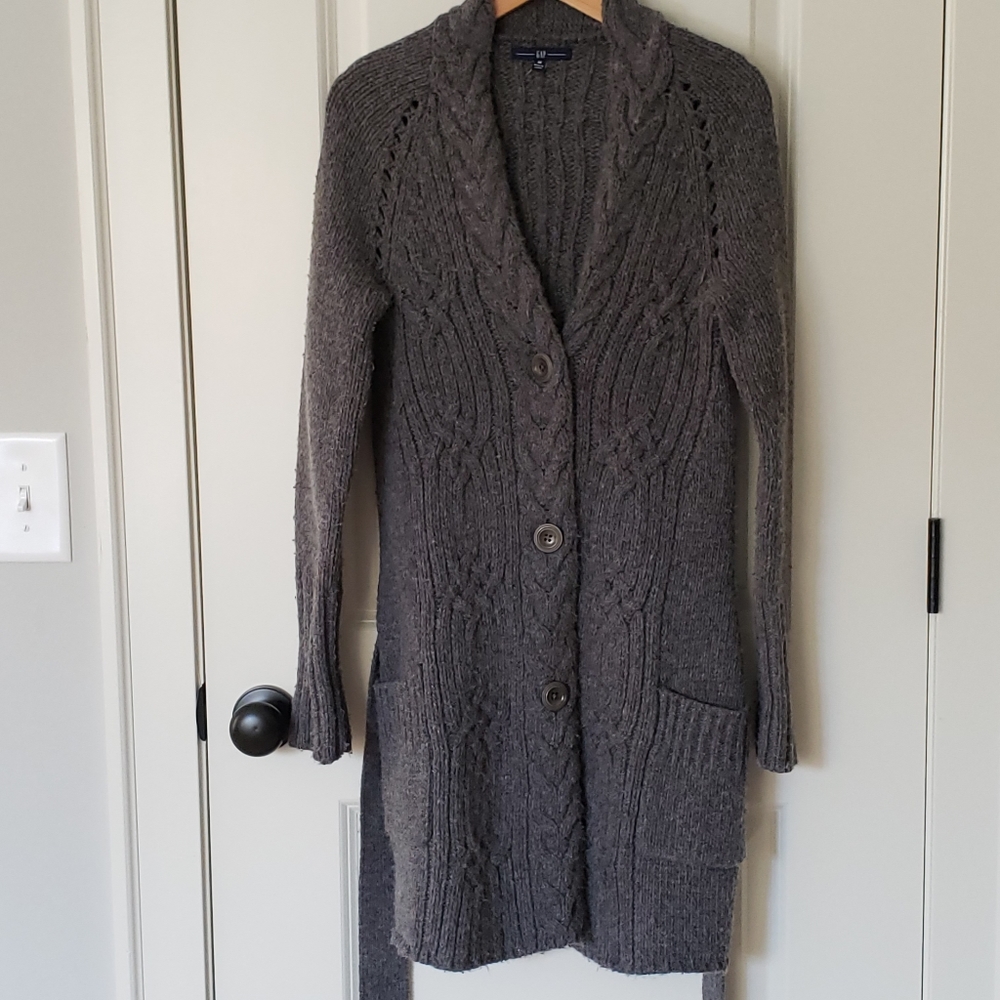 Gap wool long cardigan size M
